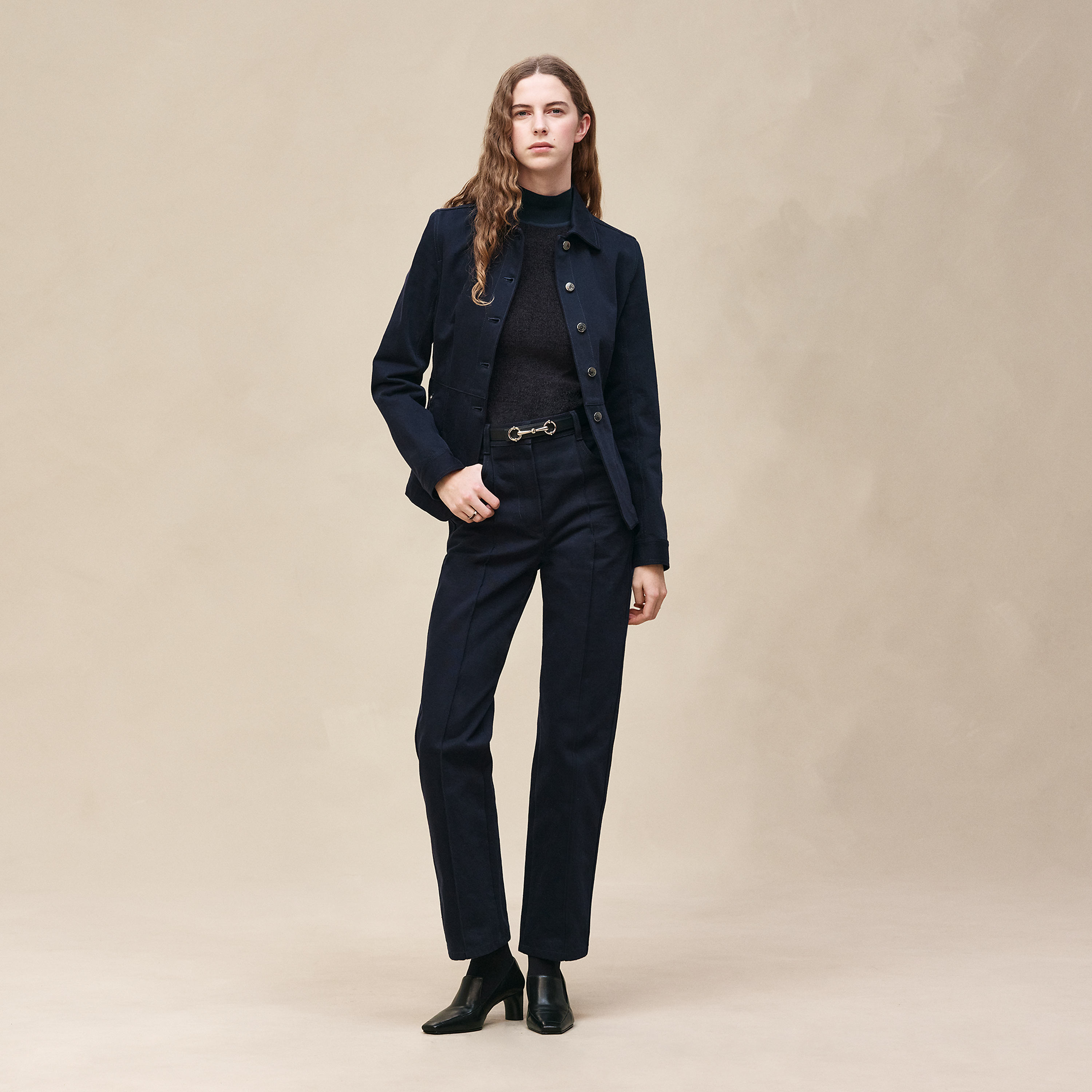 Denim equestrian jacket