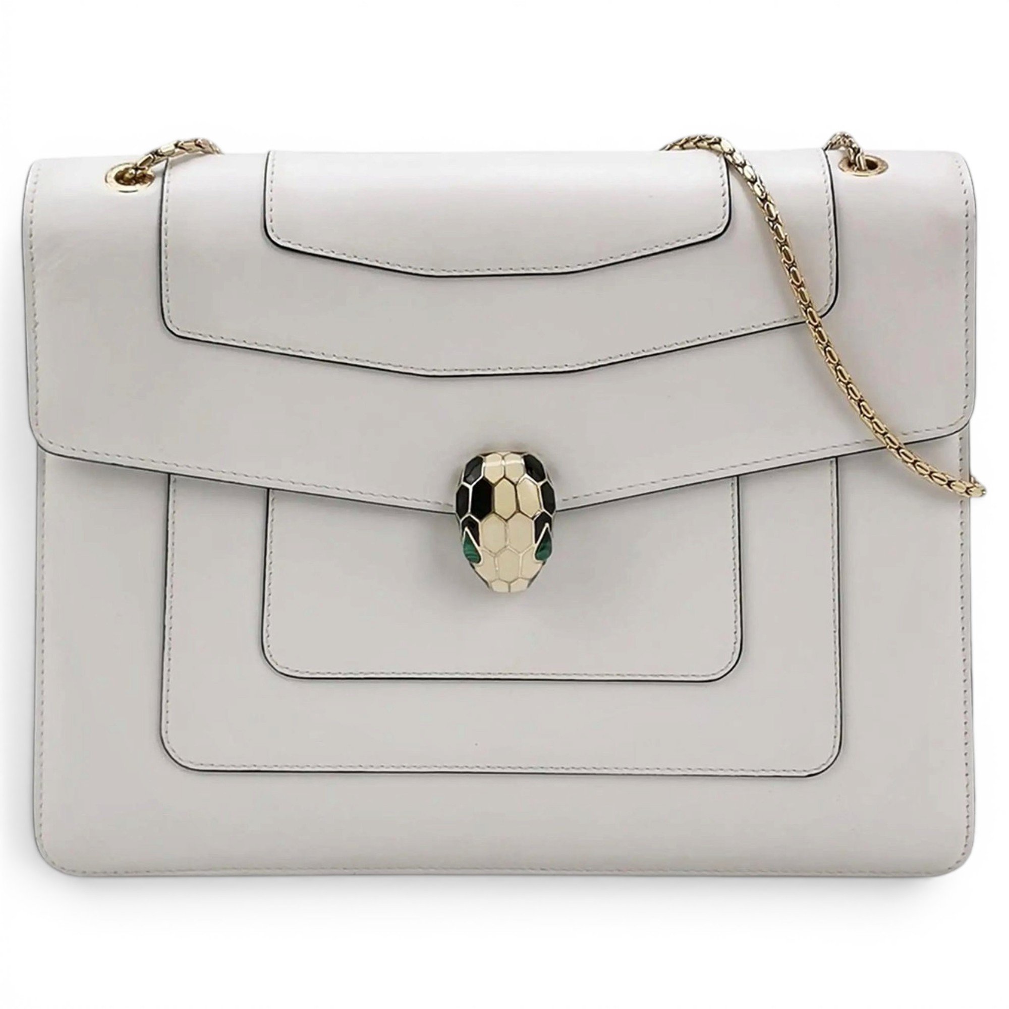 Serpenti leather handbag