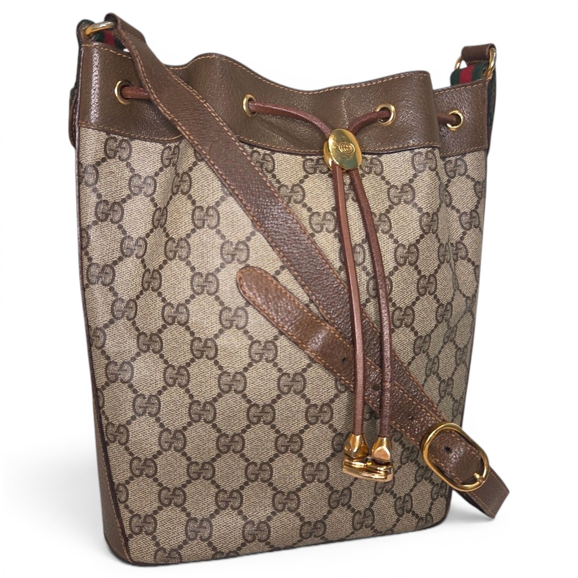 Ophidia Bucket leather crossbody bag