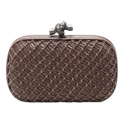 Pochette Knot leather clutch bag