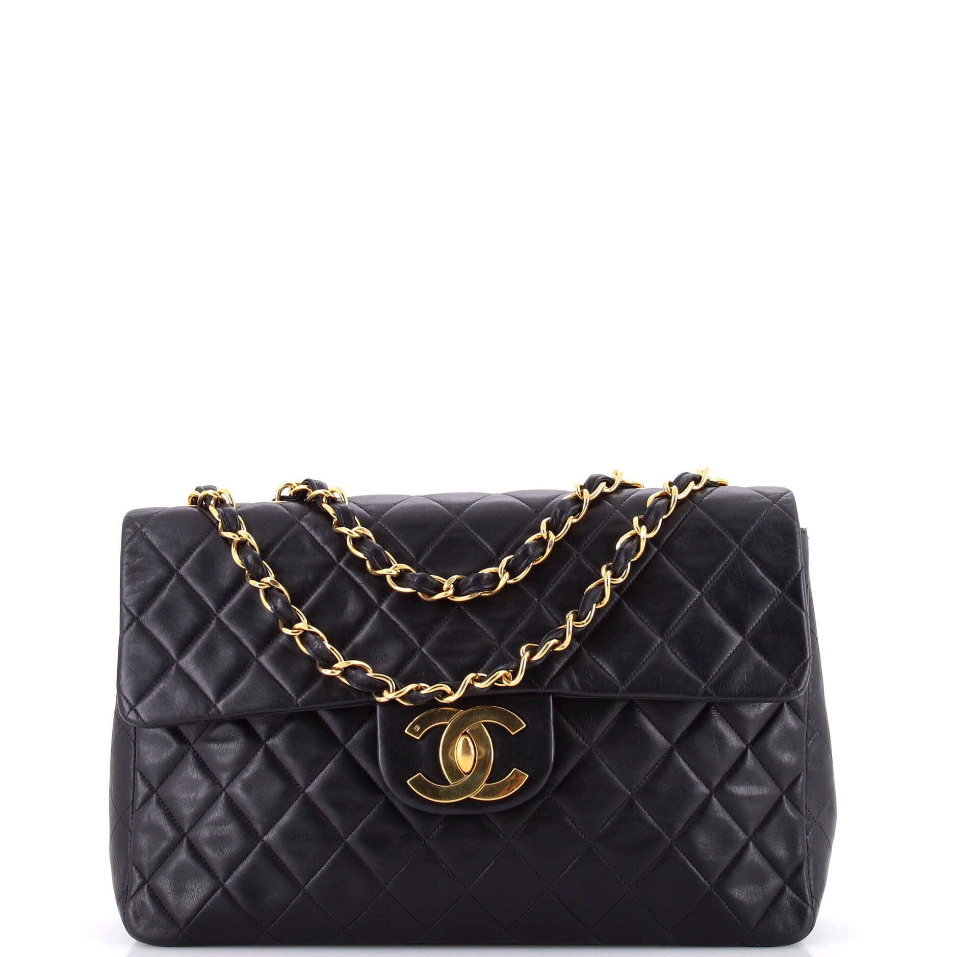 Vintage Classic Single Flap Bag Quilted Lambskin Maxi