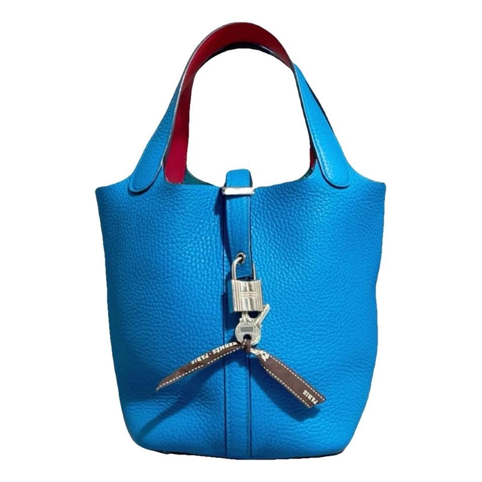 Picotin leather tote