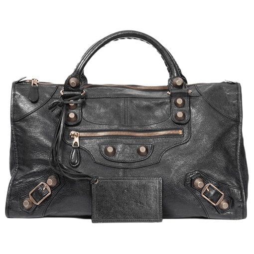 City leather handbag