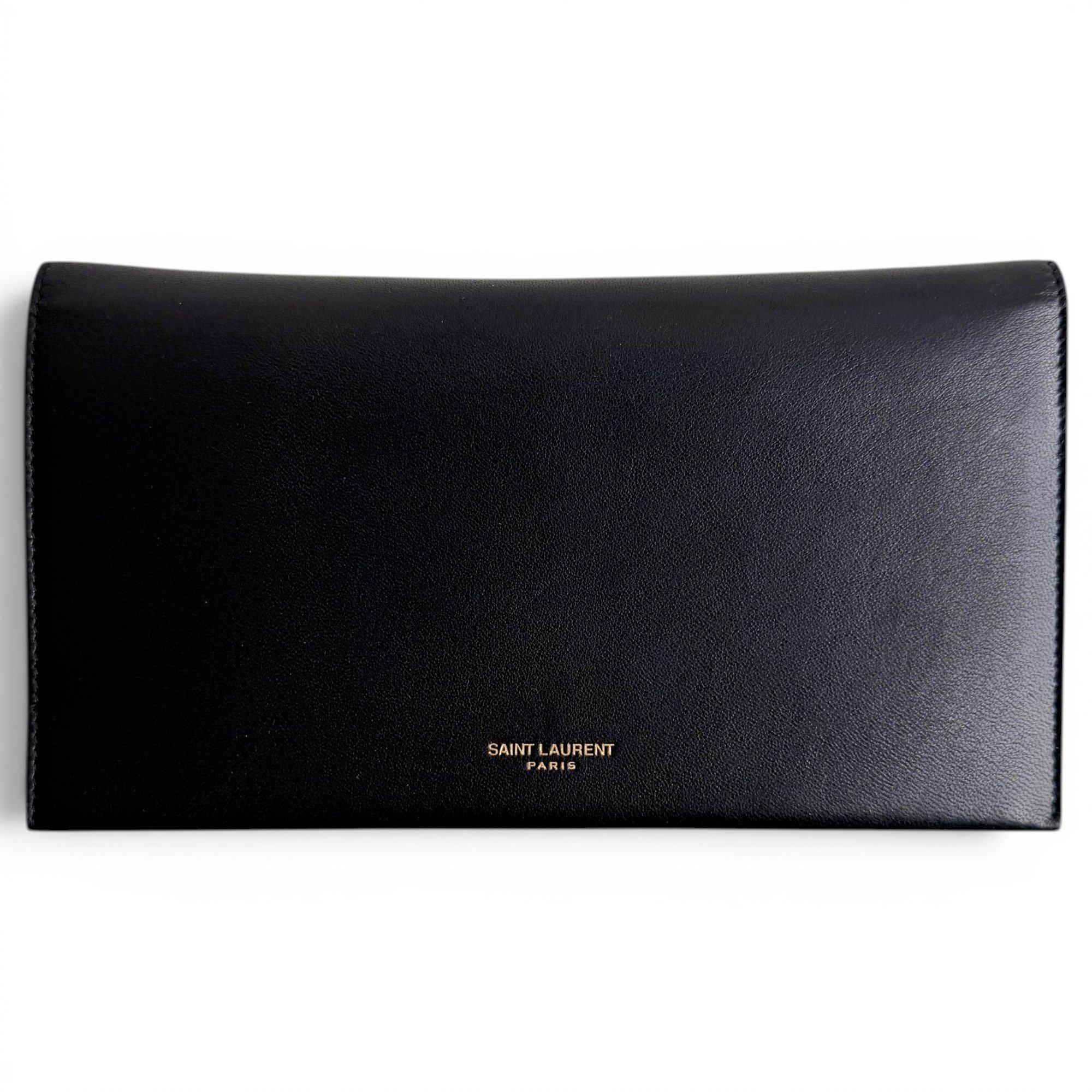 Leather clutch bag