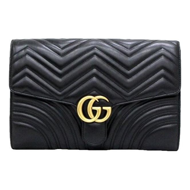 Leather clutch bag