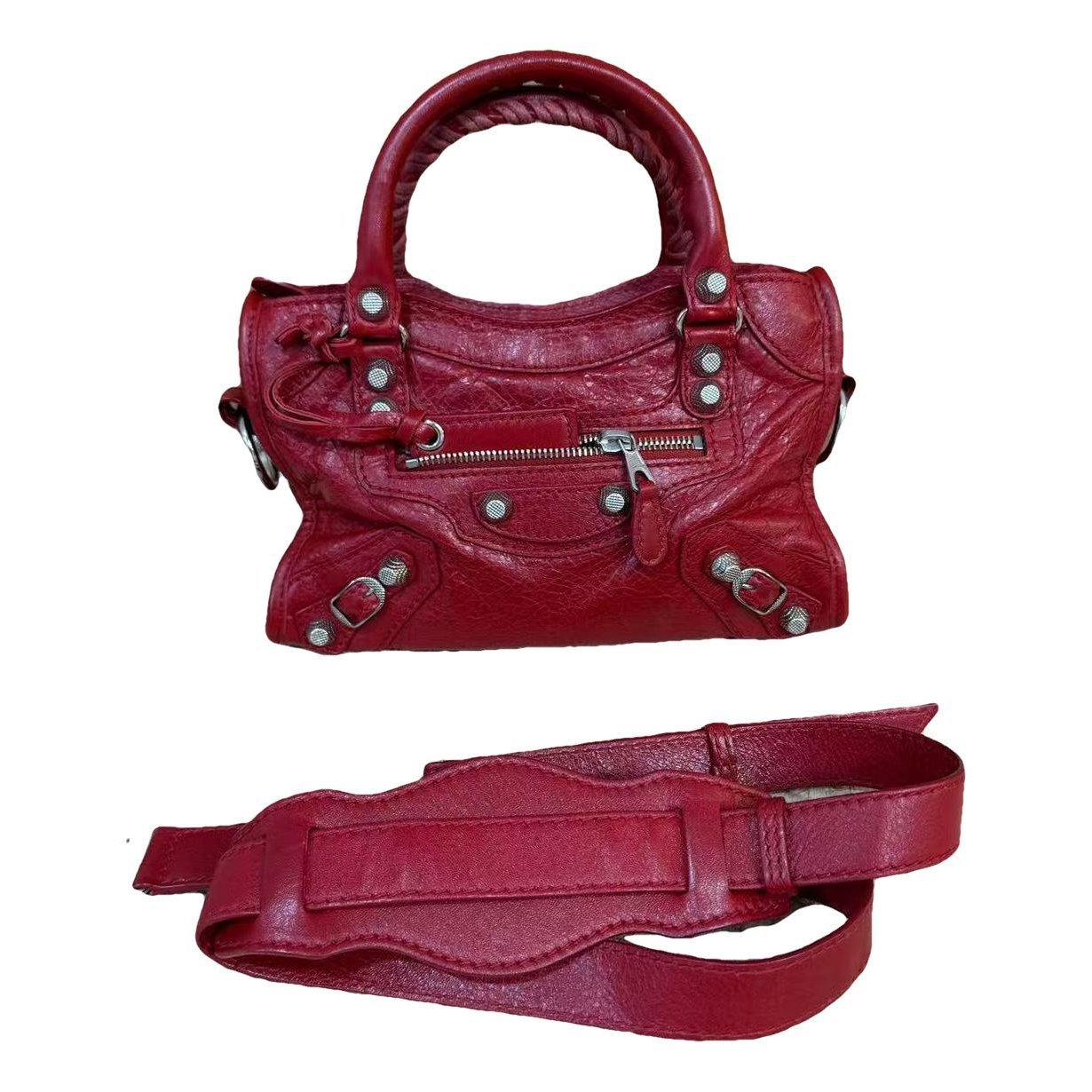City leather handbag