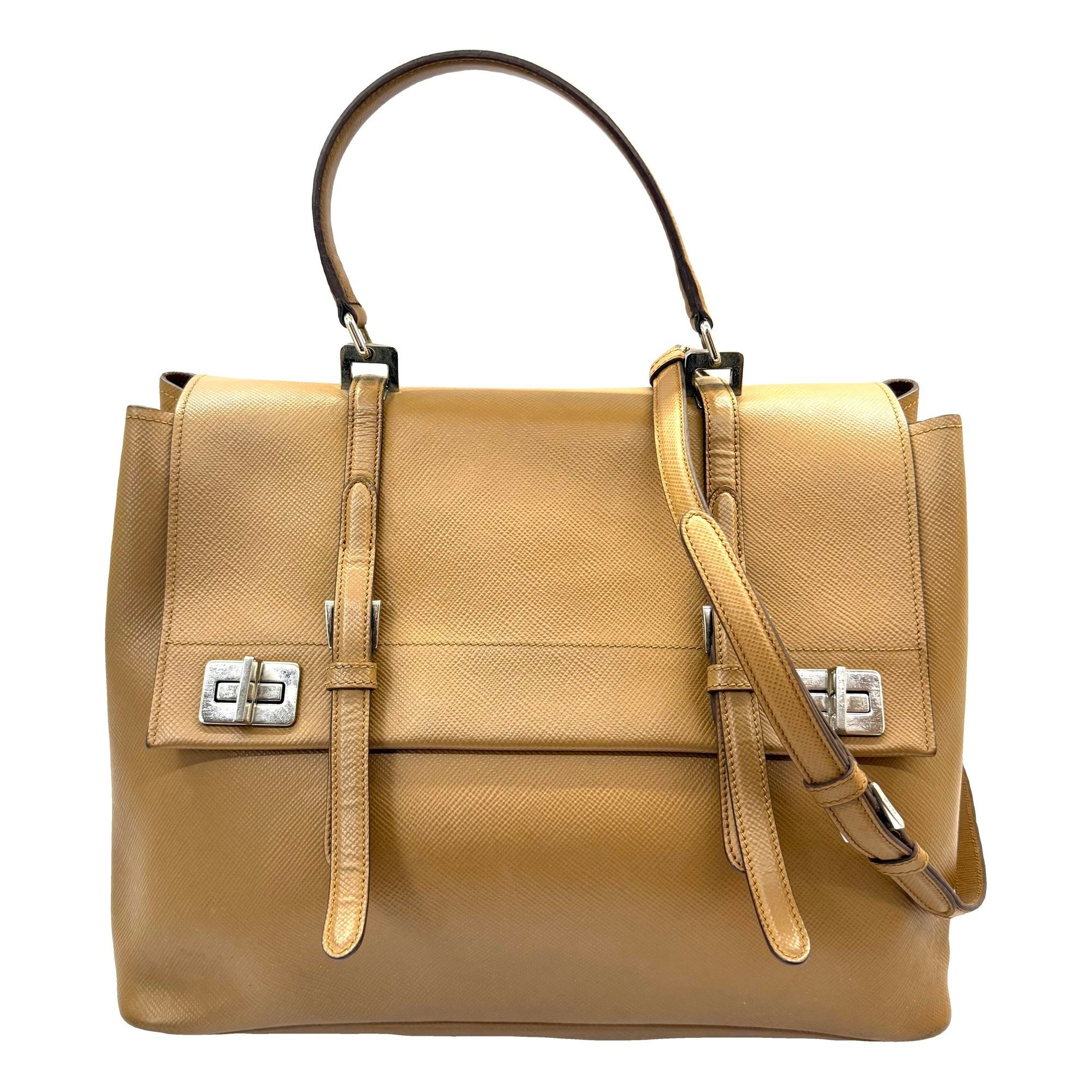 Ouverture leather handbag