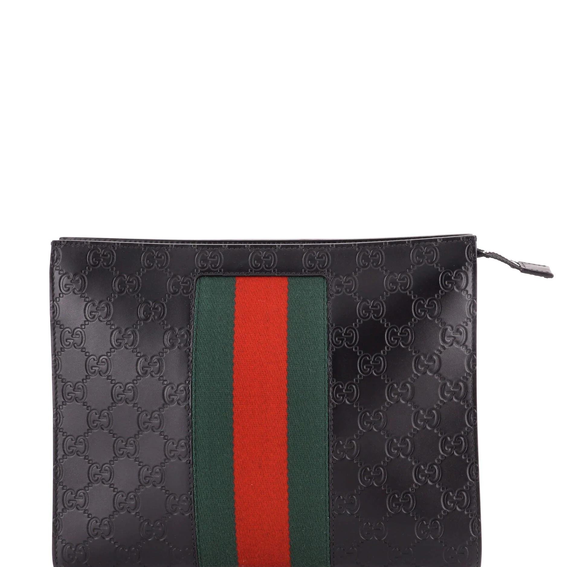 Leather clutch bag