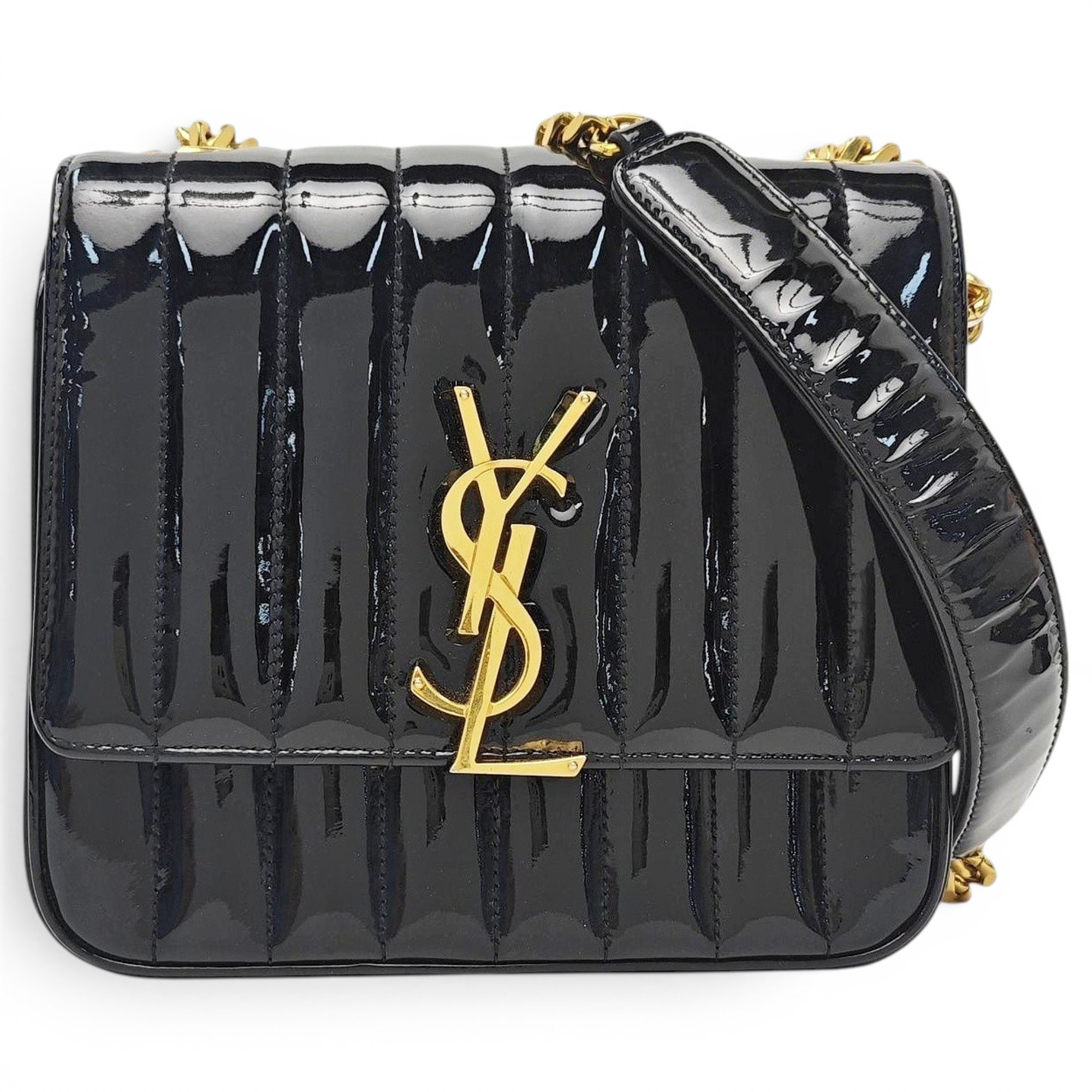 Patent leather handbag