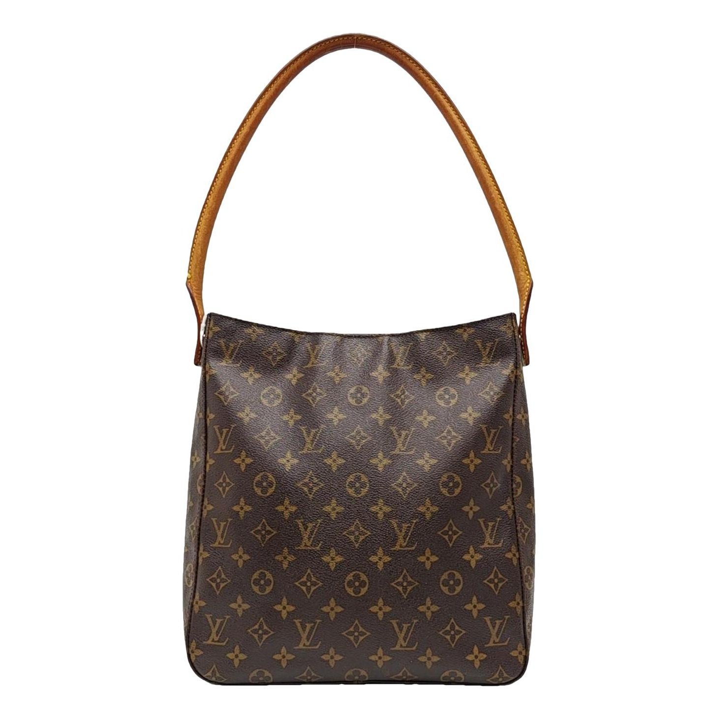 Looping leather handbag