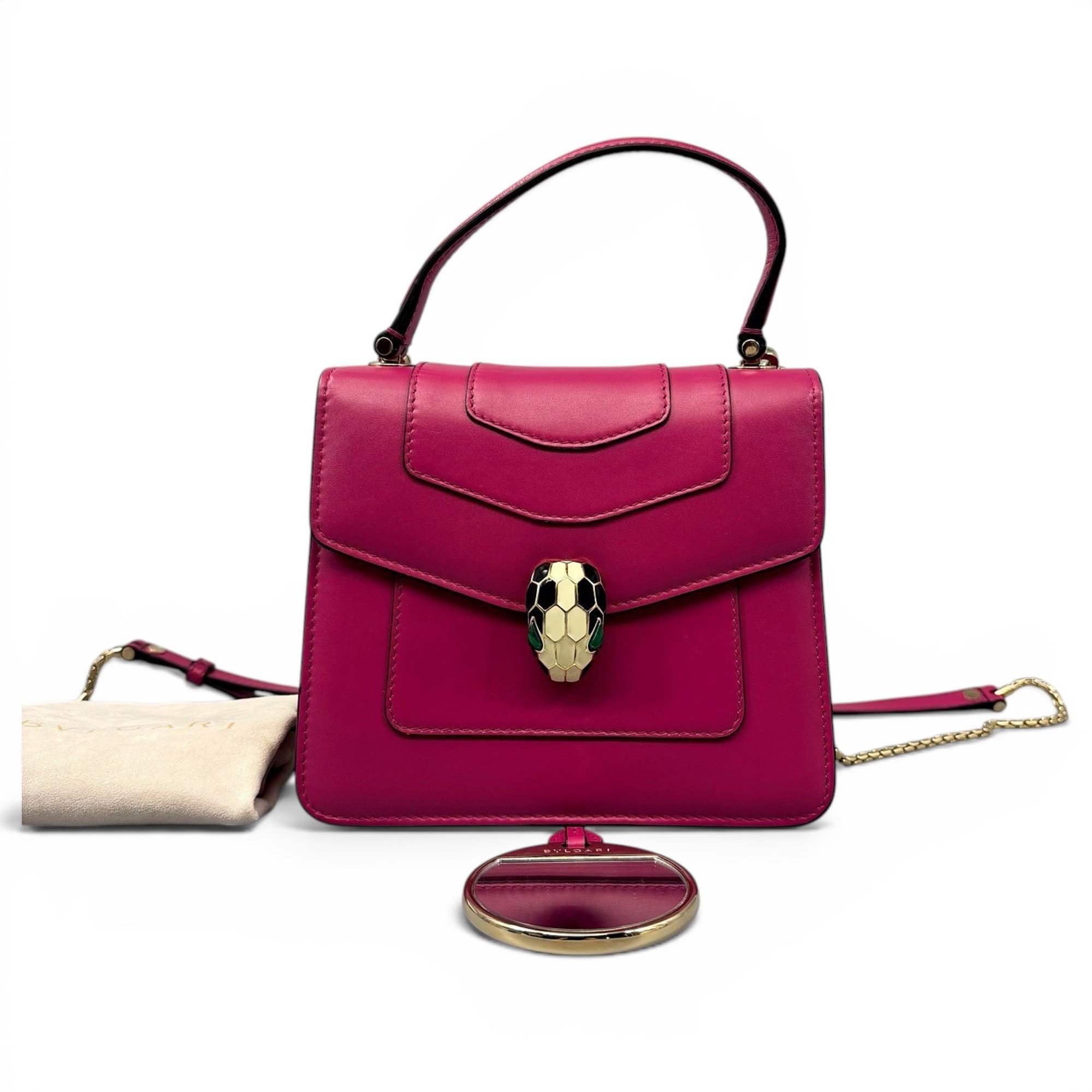 Serpenti leather handbag