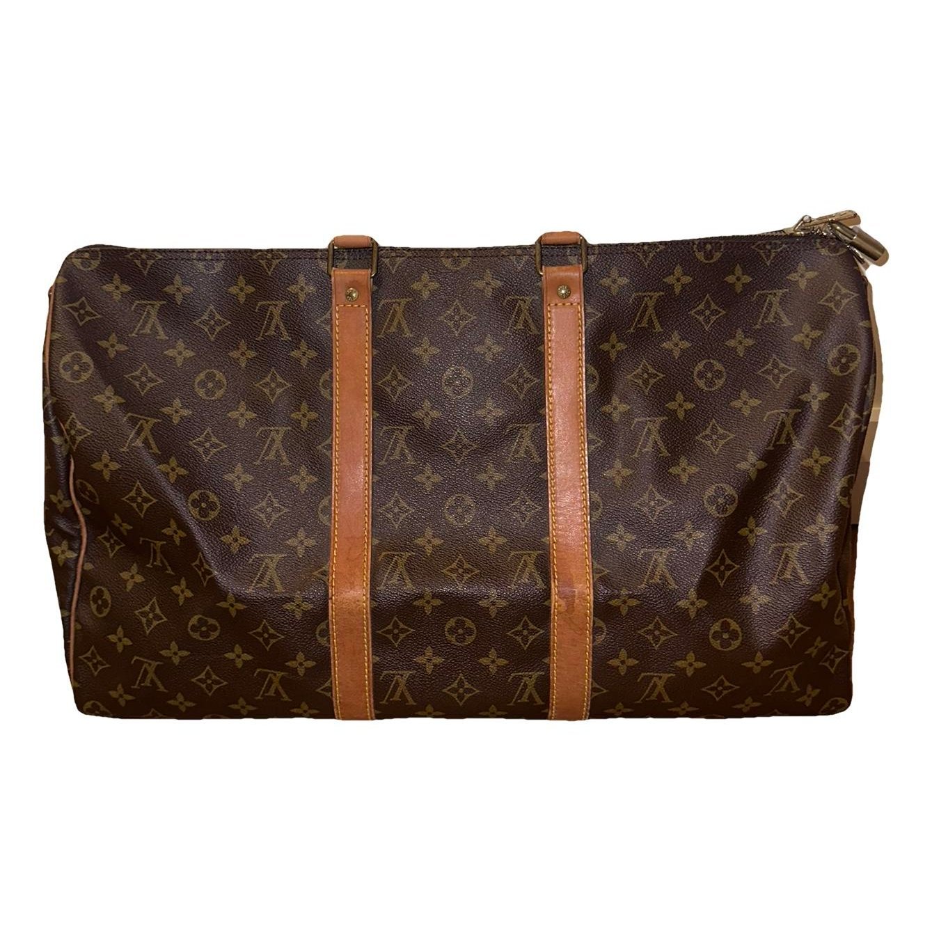 Keepall leather travel bag