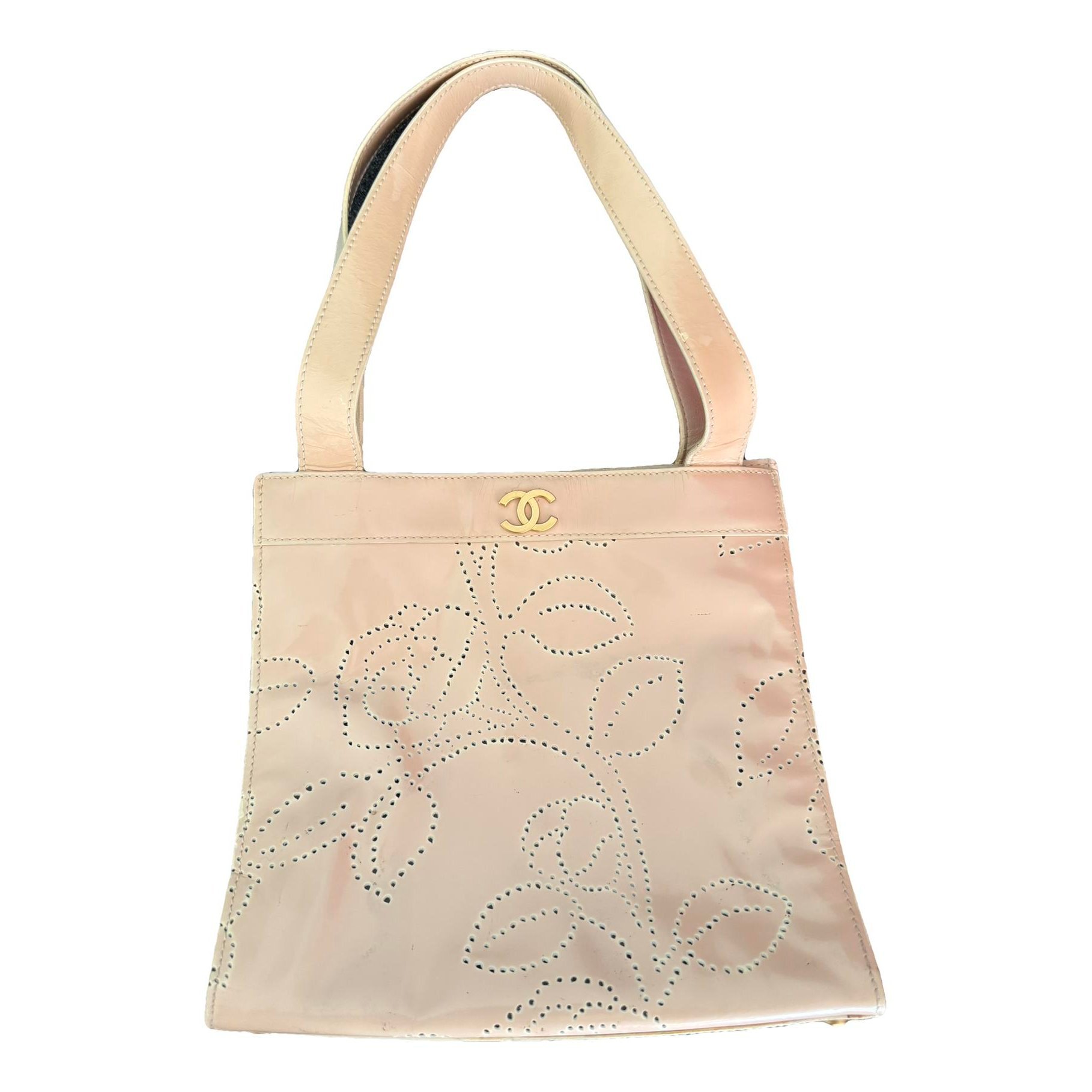 Petite Shopping Tote patent leather tote