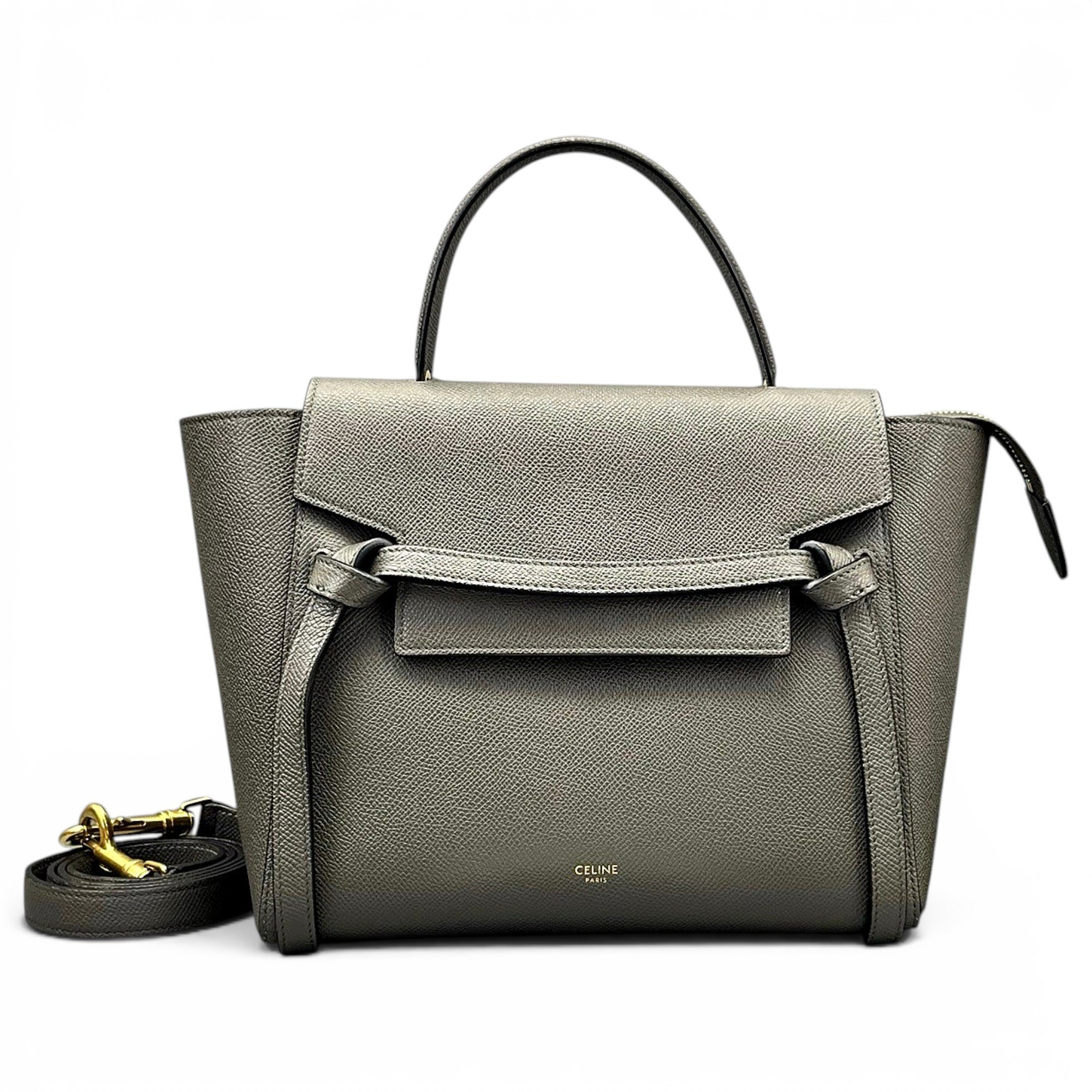 Belt leather handbag