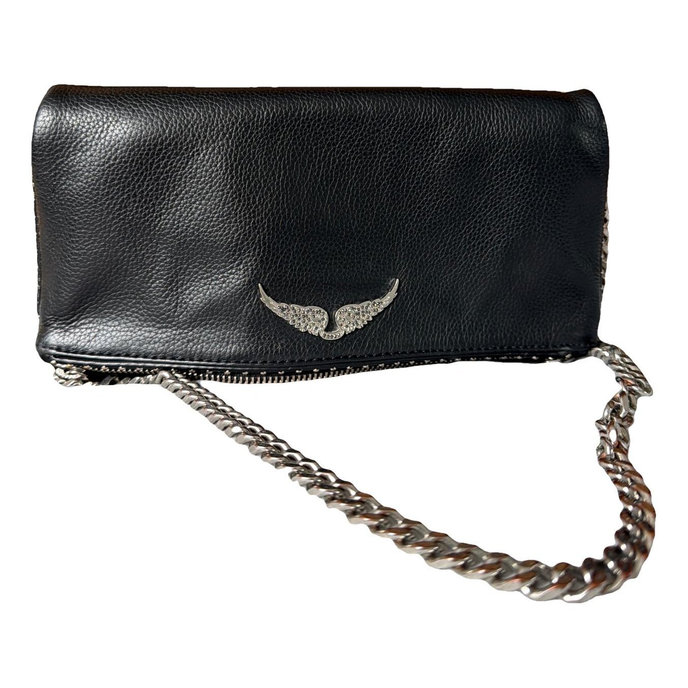 Leather clutch bag