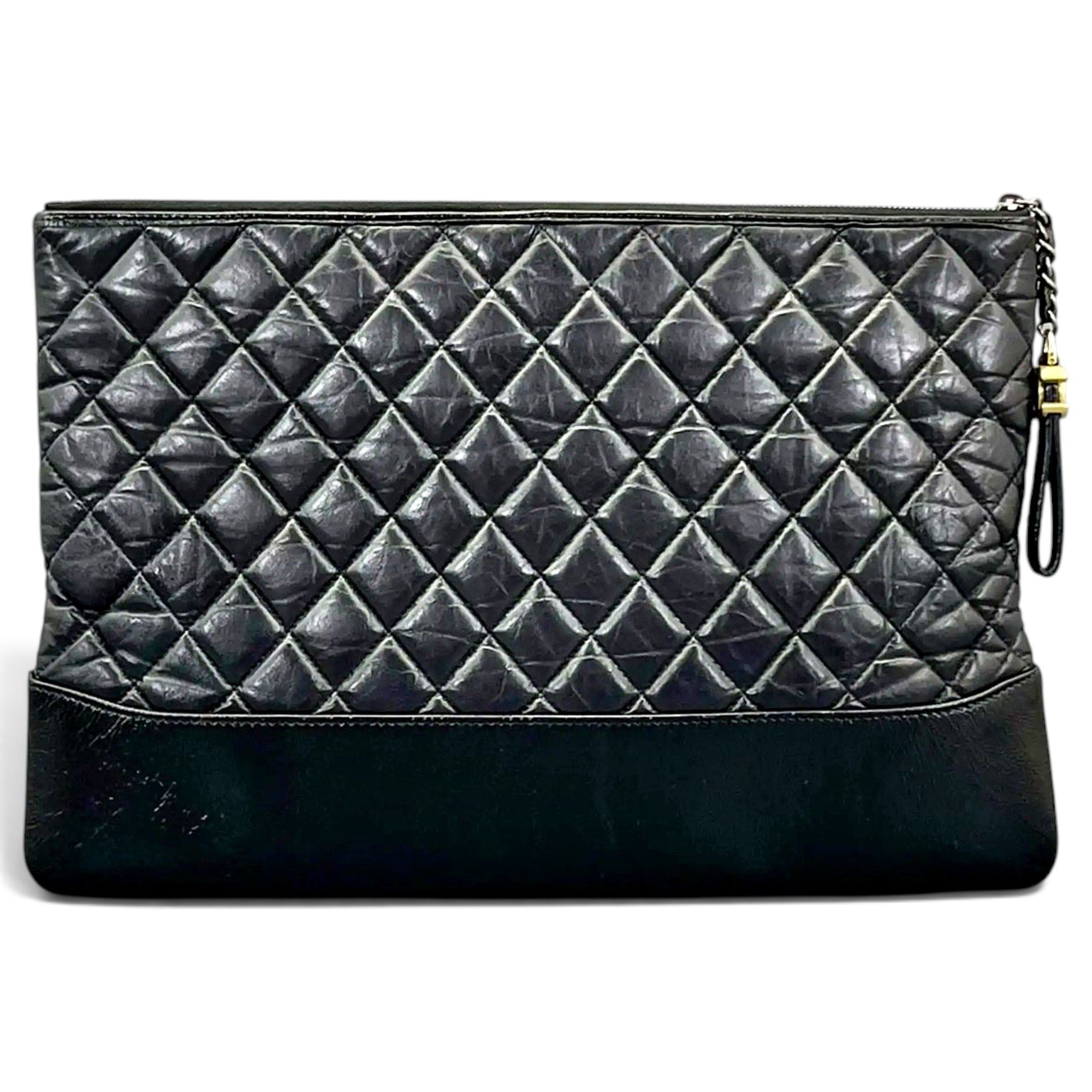 Leather clutch bag