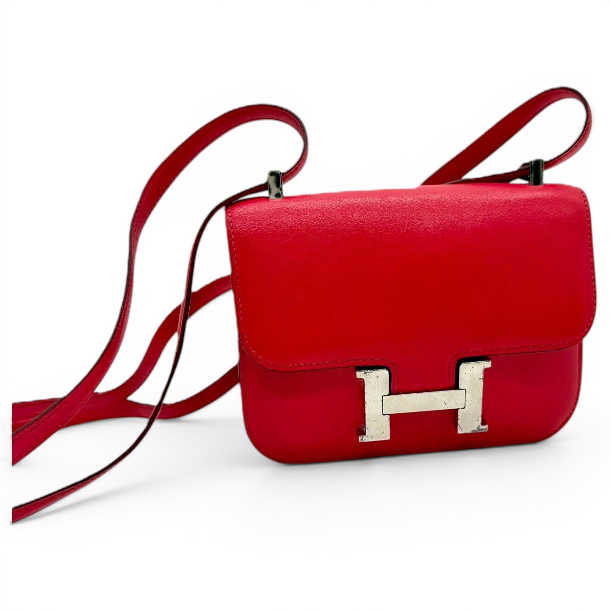 Hermes Constance Handbag Pink Tadelakt Leather 2009