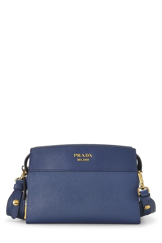 Blue Saffiano Esplanade Crossbody