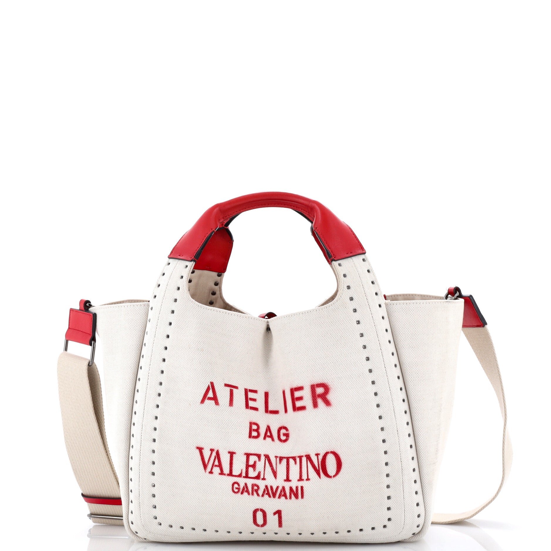 Atelier 01 Tote Studded Canvas Medium