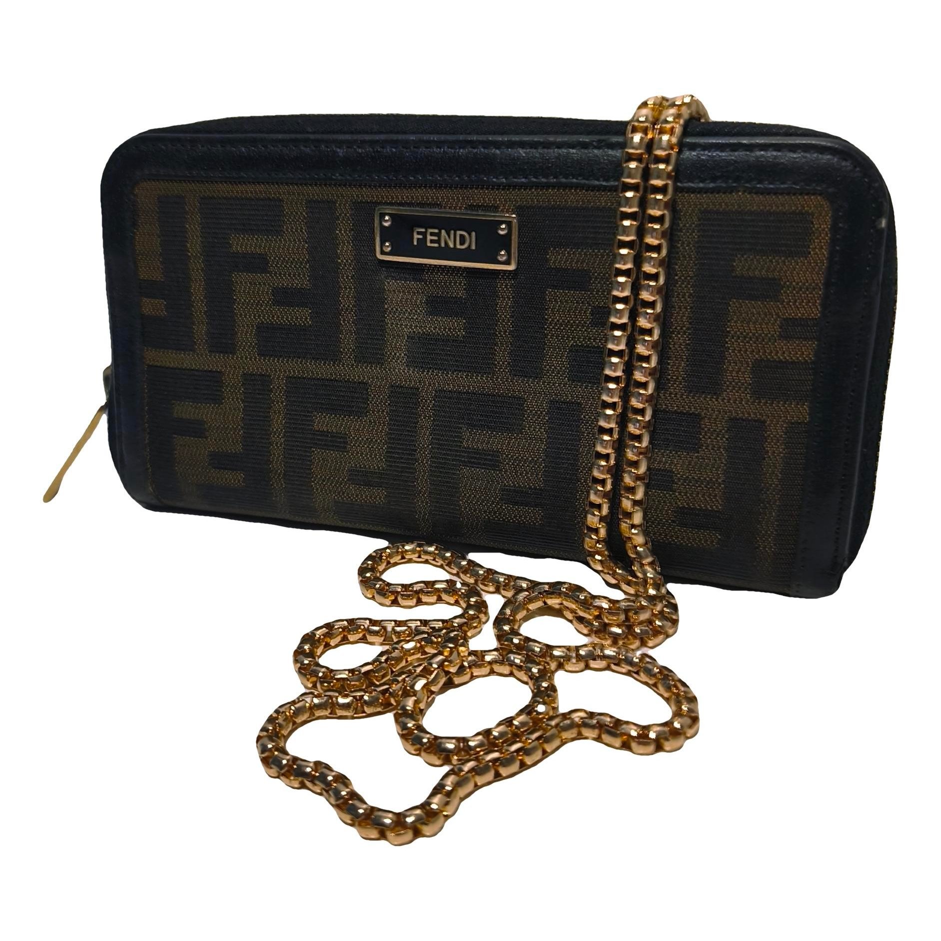 Leather clutch bag