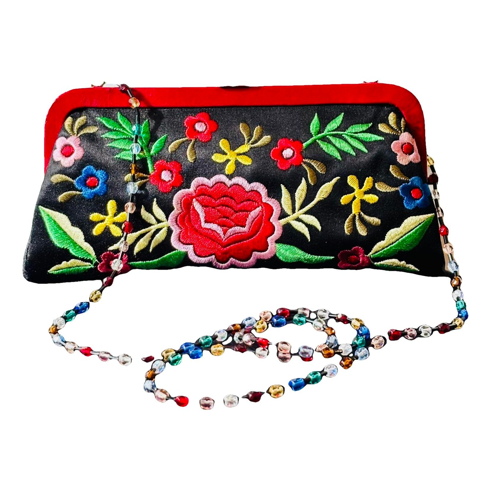 Silk clutch bag
