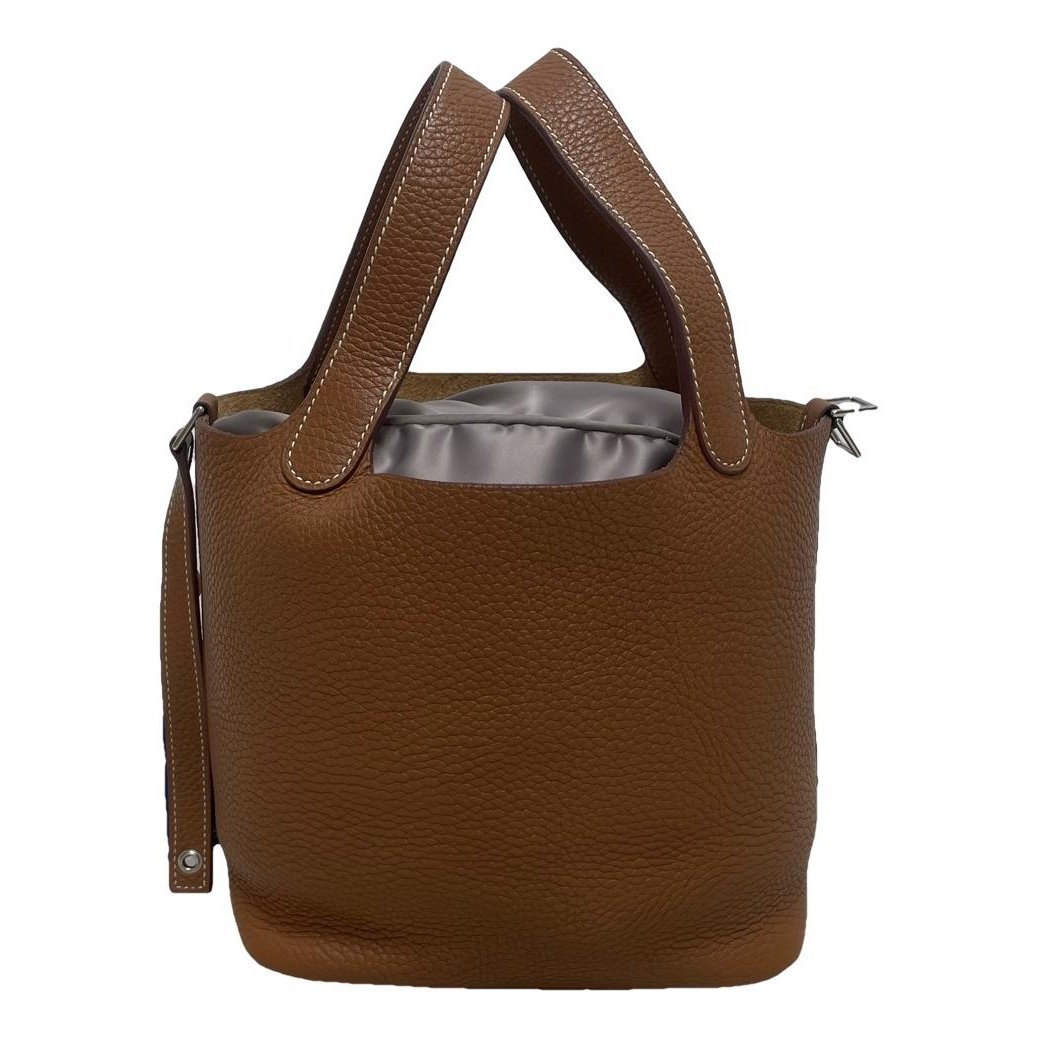 Picotin leather tote