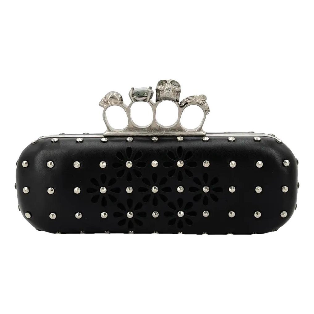 Alexander McQueen Knuckle leather clutch bag