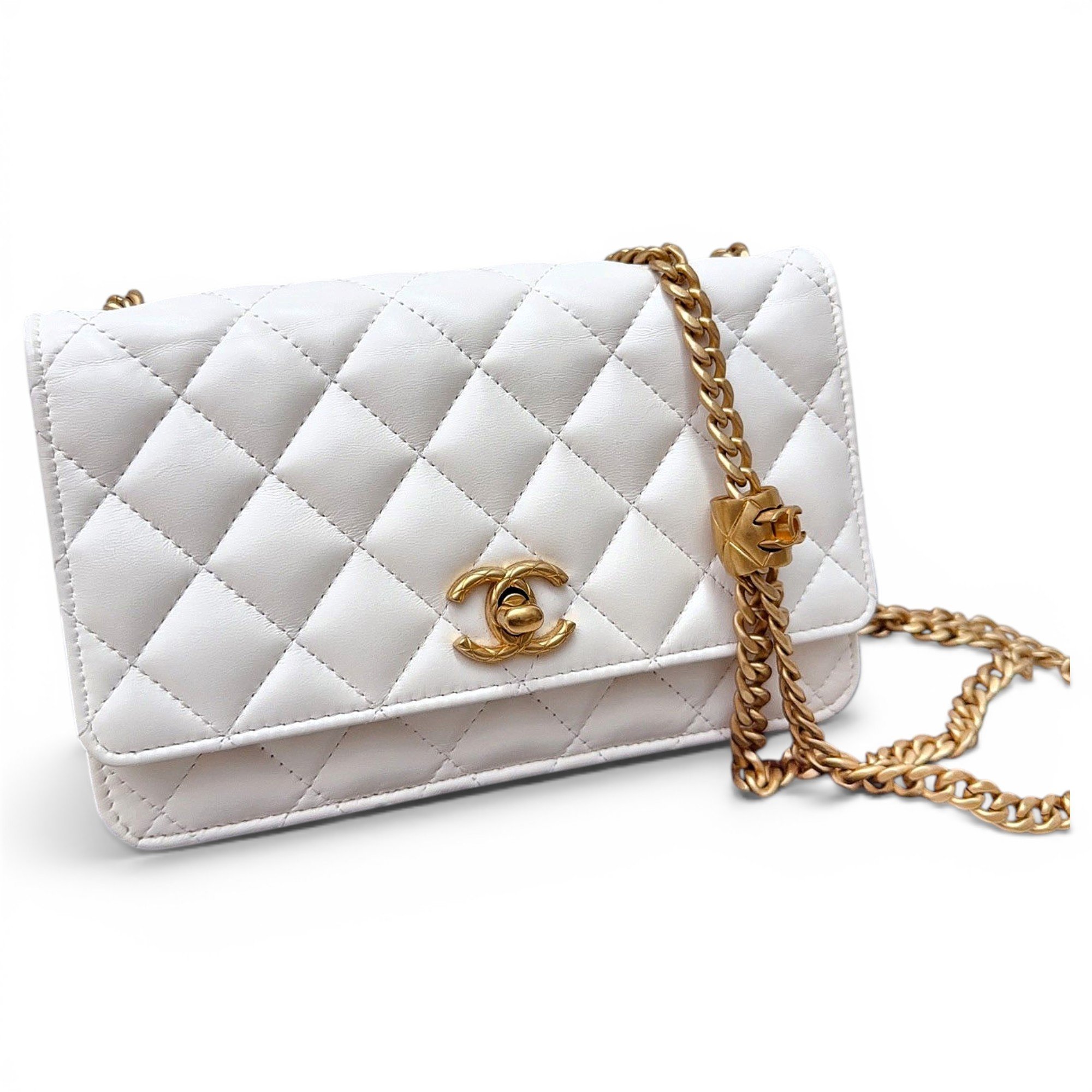 Wallet On Chain leather mini bag