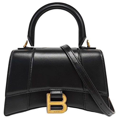 Hourglass leather handbag