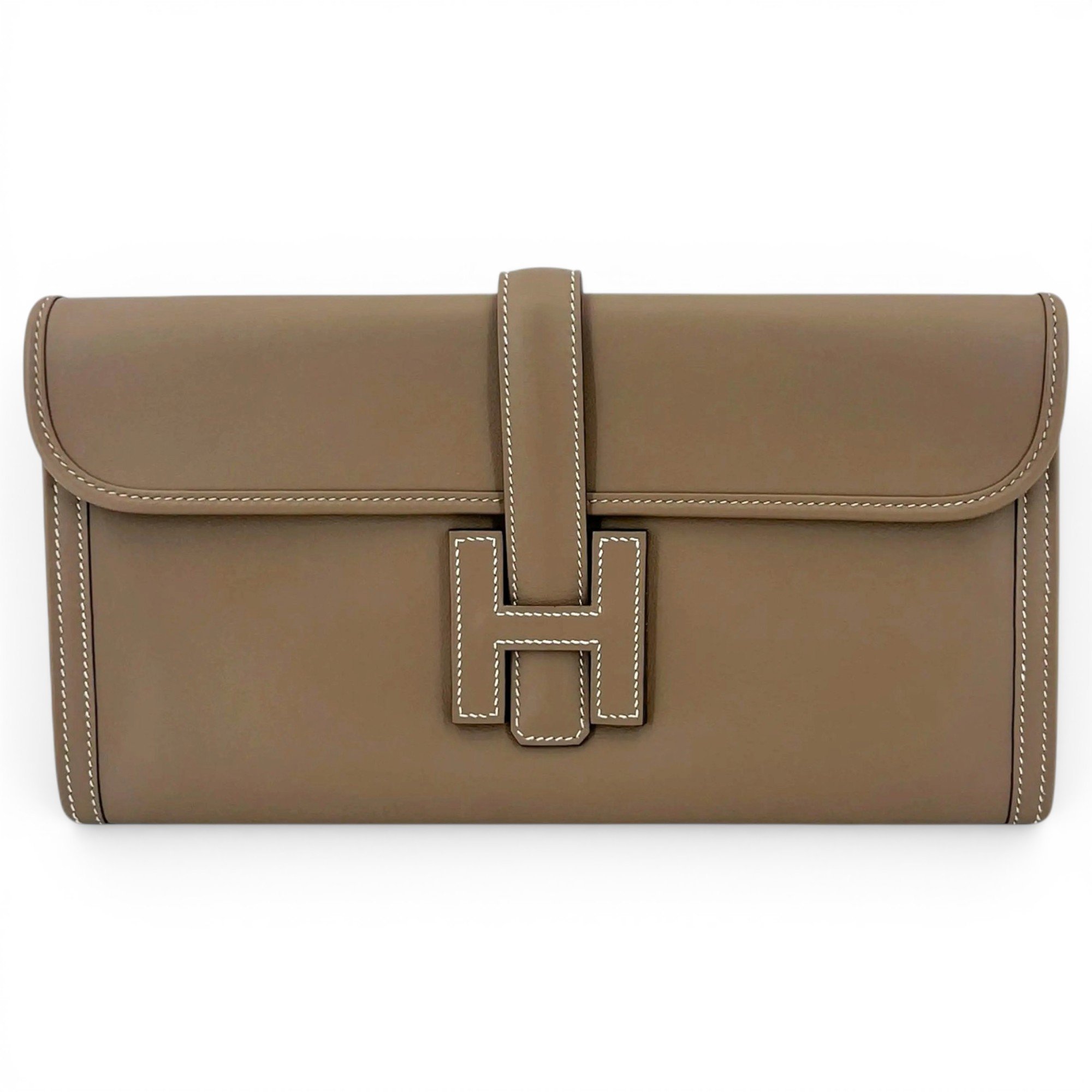Jige leather clutch bag