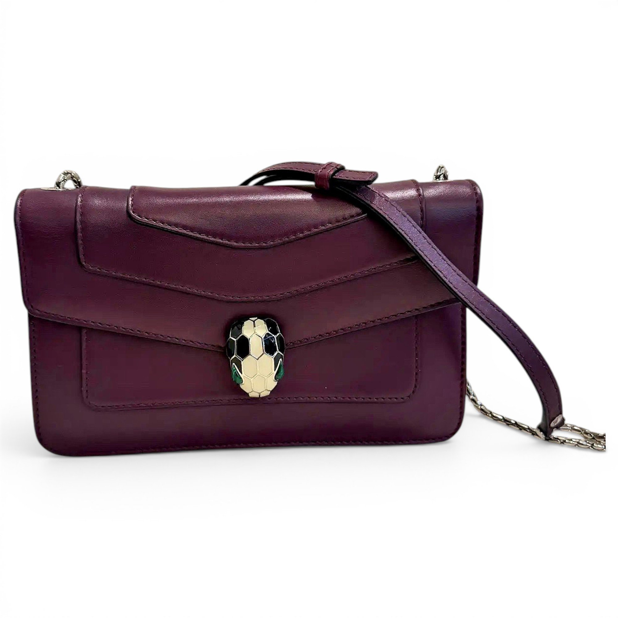 Serpenti leather handbag