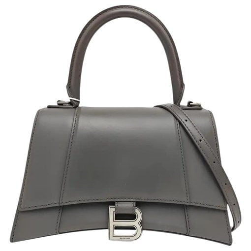 Hourglass leather handbag