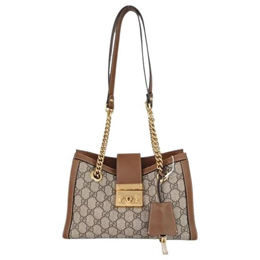 Padlock leather handbag