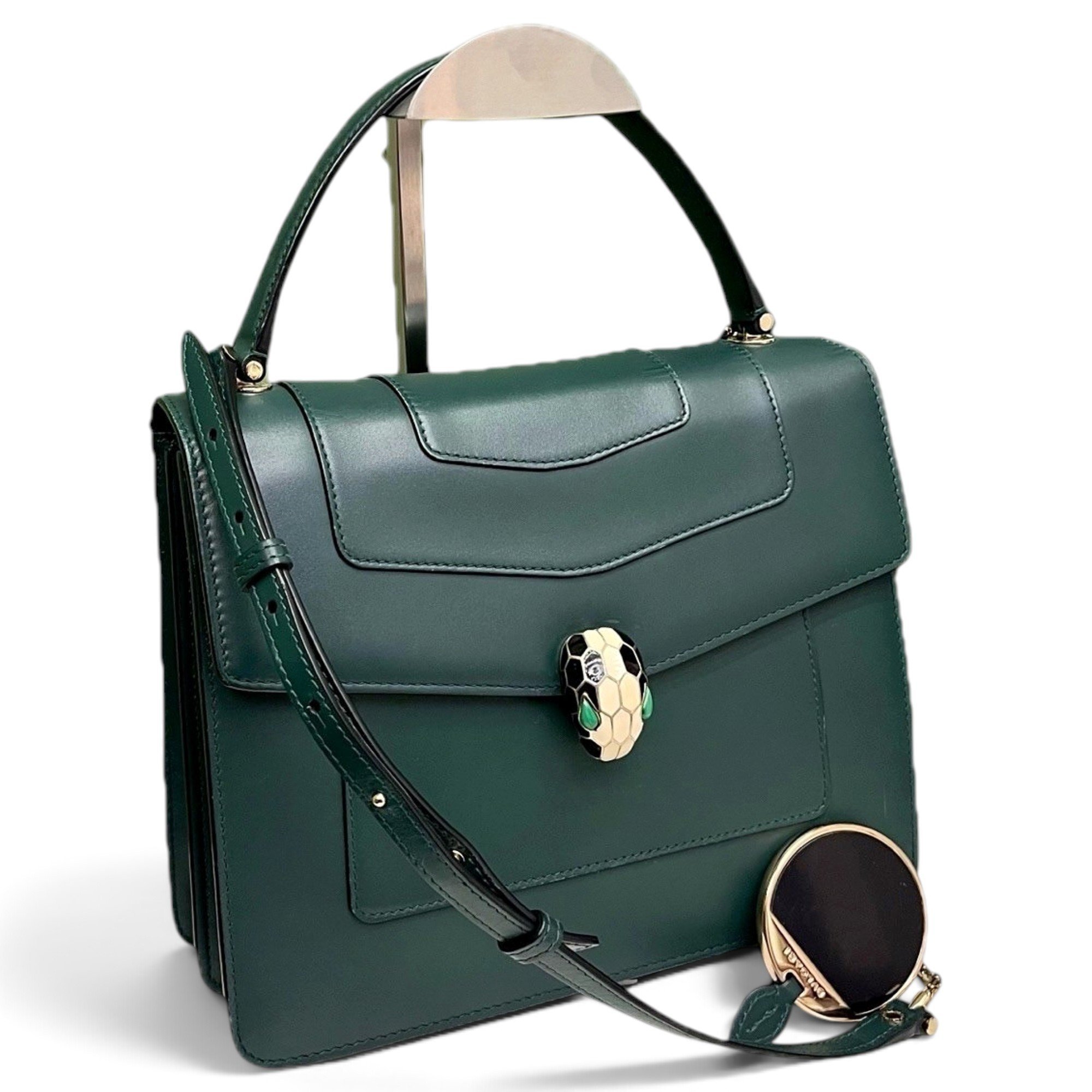 Serpenti leather handbag