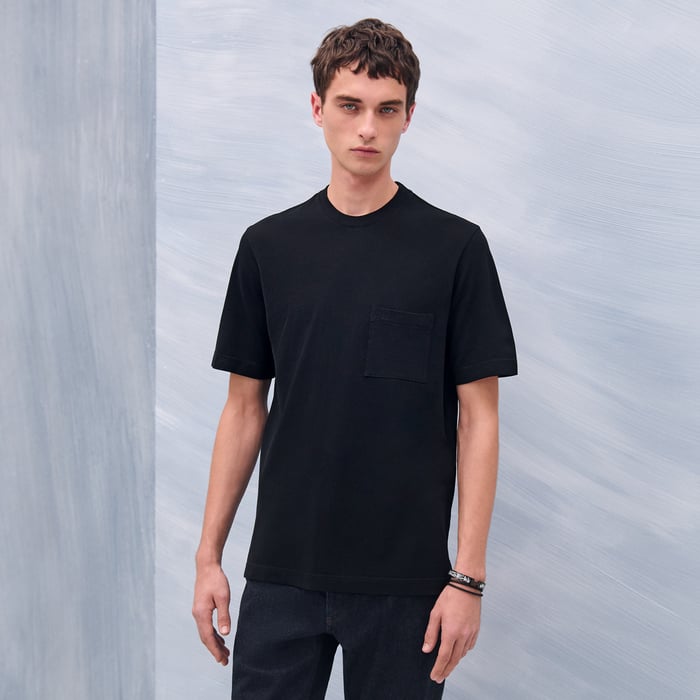 Noir "H" Embroidered T-shirt
