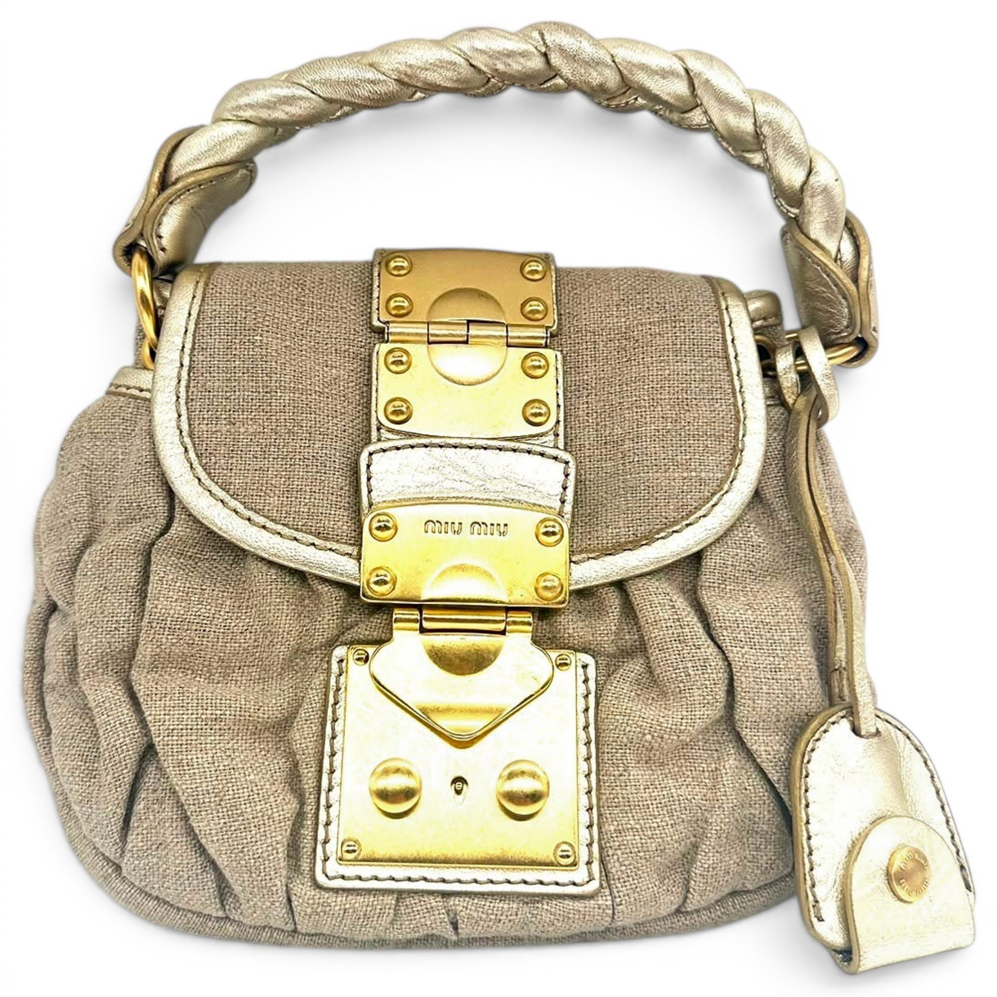 Coffer leather handbag