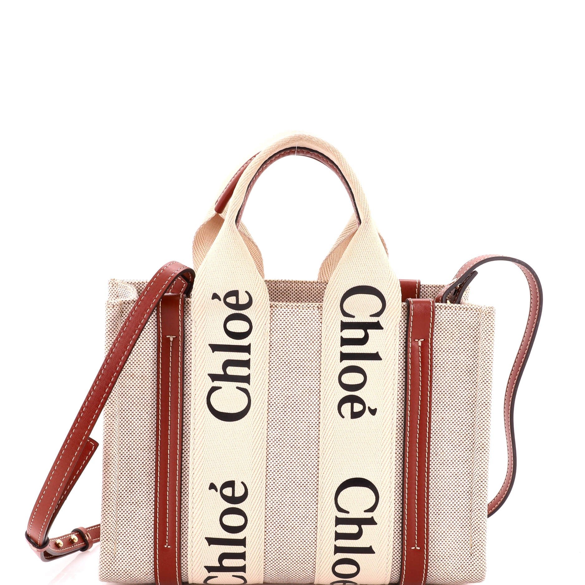 Woody Convertible Tote Canvas with Leather Small