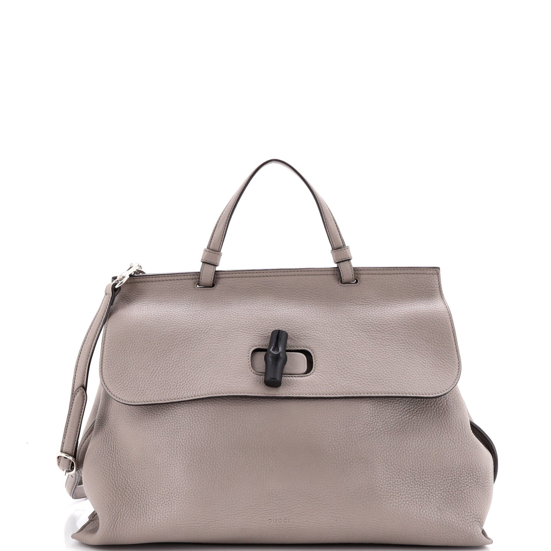 Bamboo Daily Top Handle Bag Leather Large