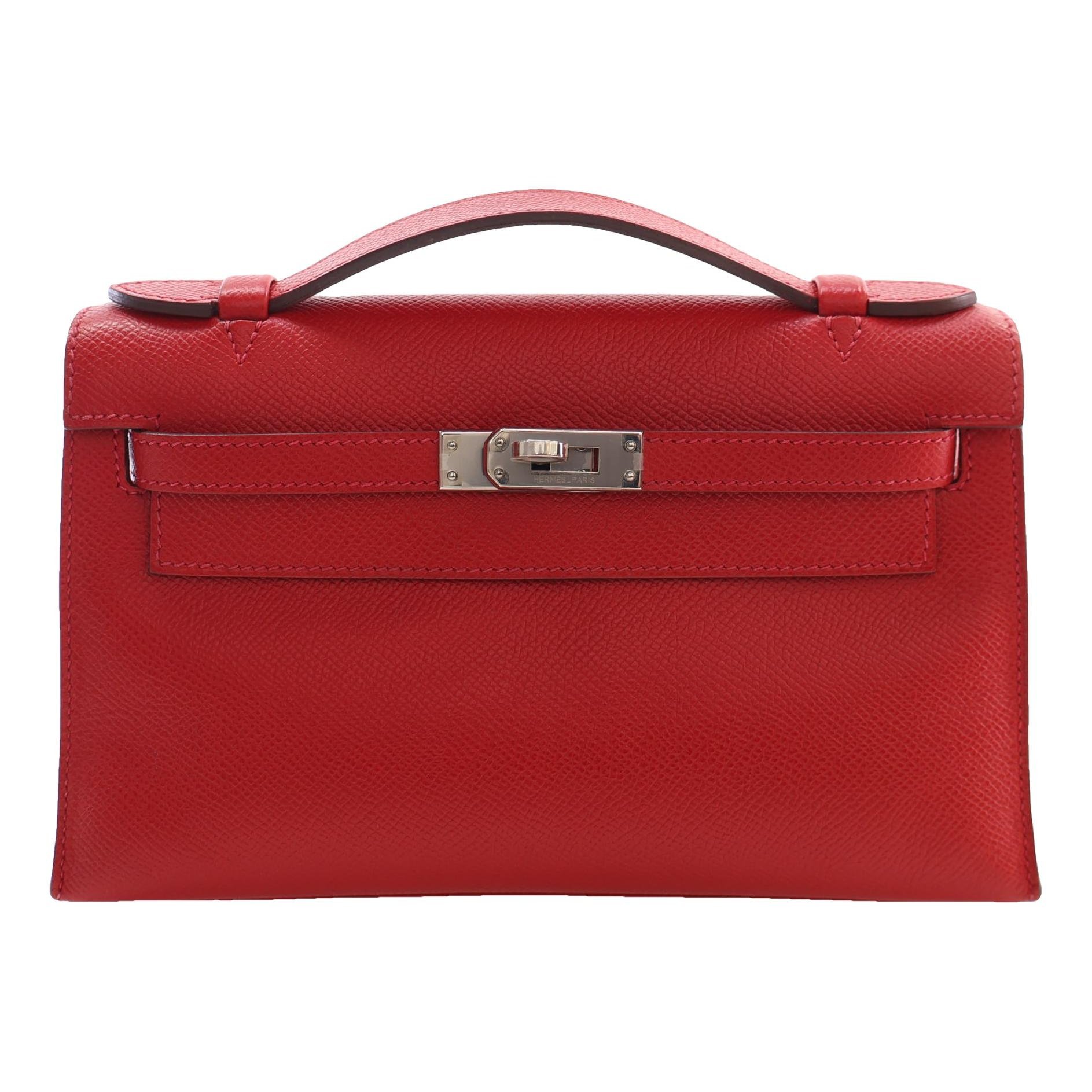 Leather clutch bag