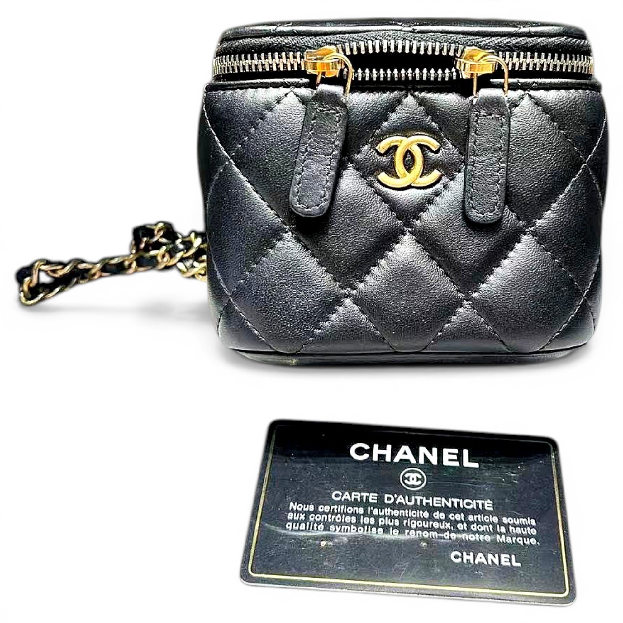 Trendy CC Vanity leather handbag