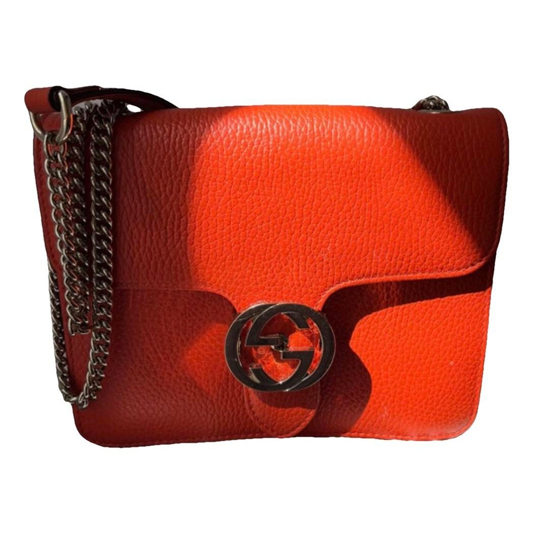 Interlocking leather crossbody bag