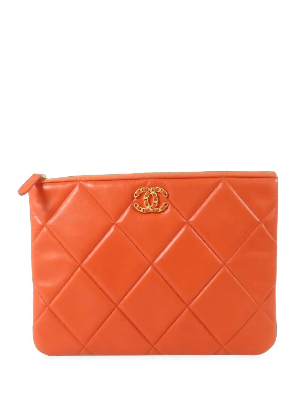 quilted CC clutch bag