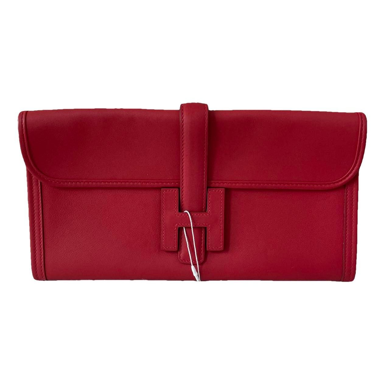 Jige leather clutch bag
