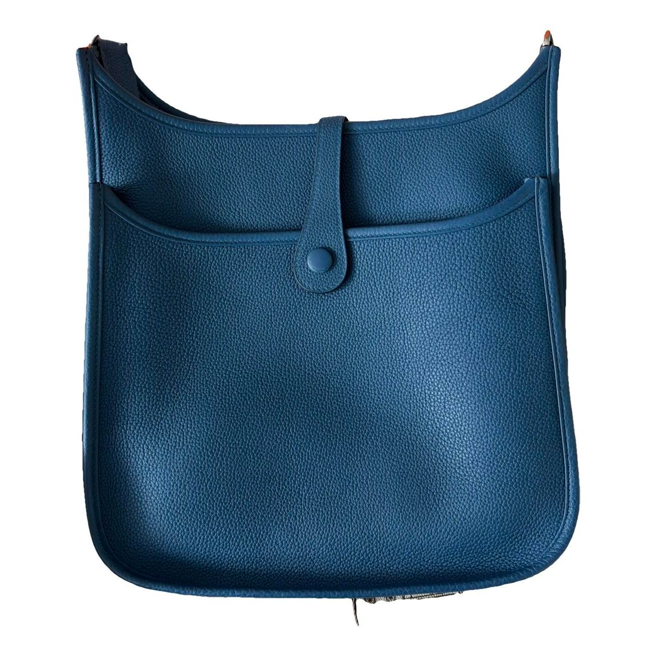 Hermes Evelyne Handbag Deep Blue Clemence Leather