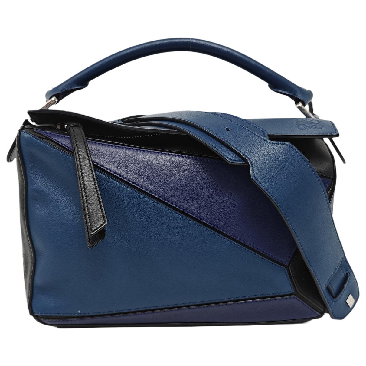 Puzzle leather handbag