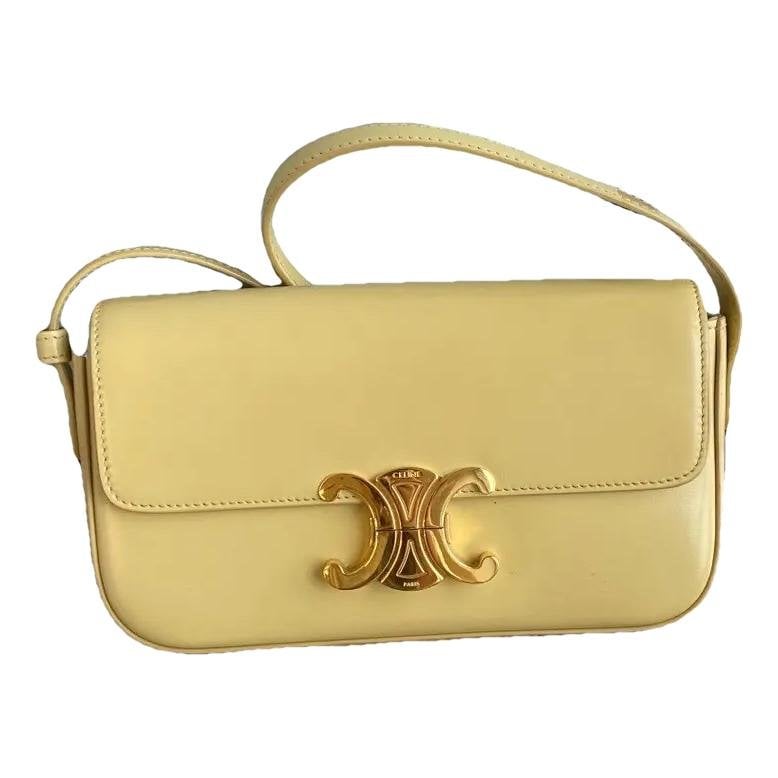 Triomphe Long leather crossbody bag