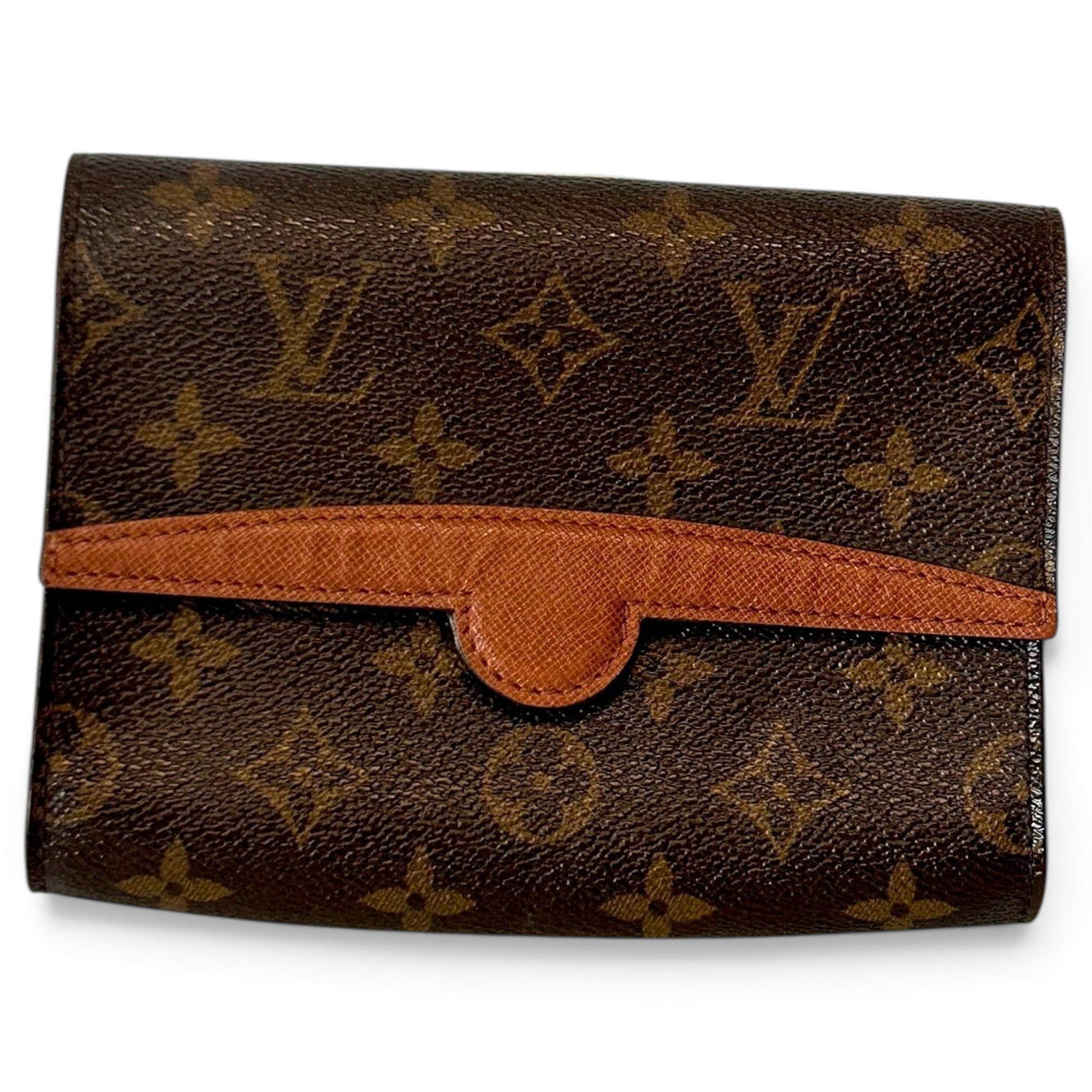 Leather clutch bag