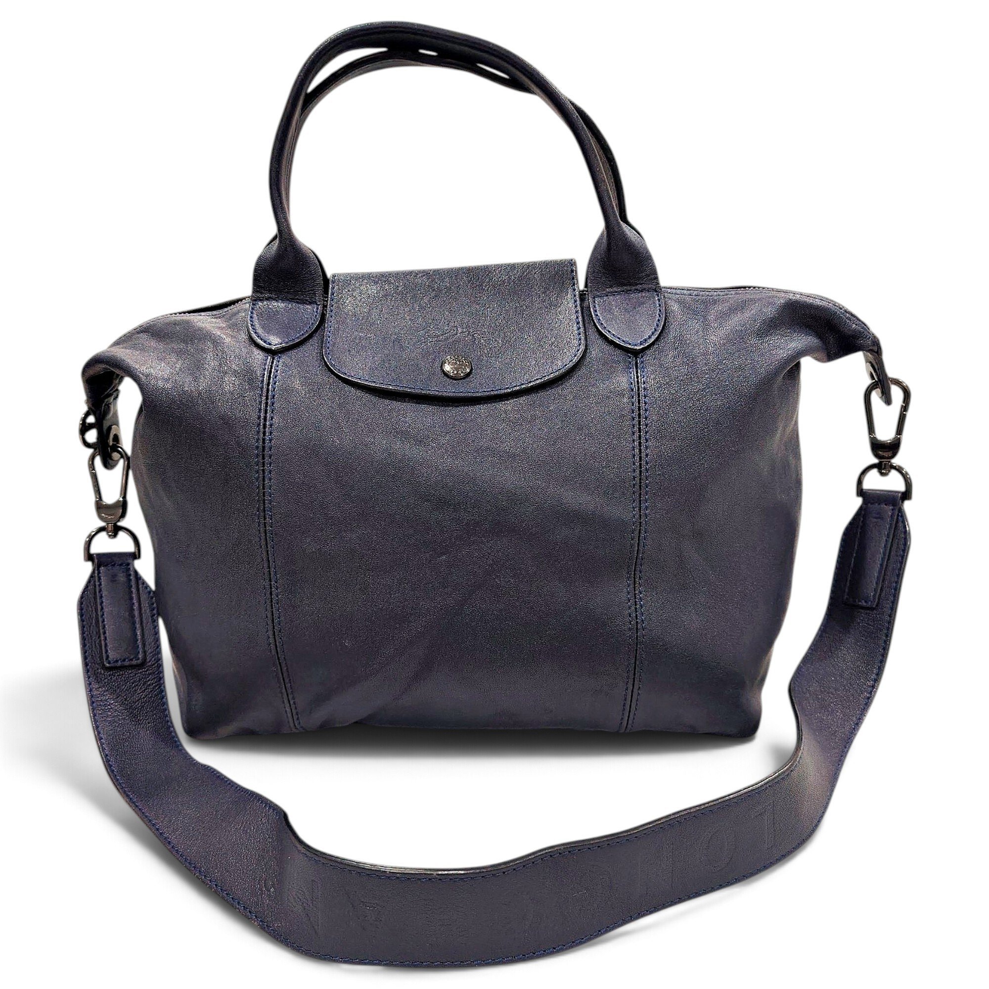 Pliage leather crossbody bag