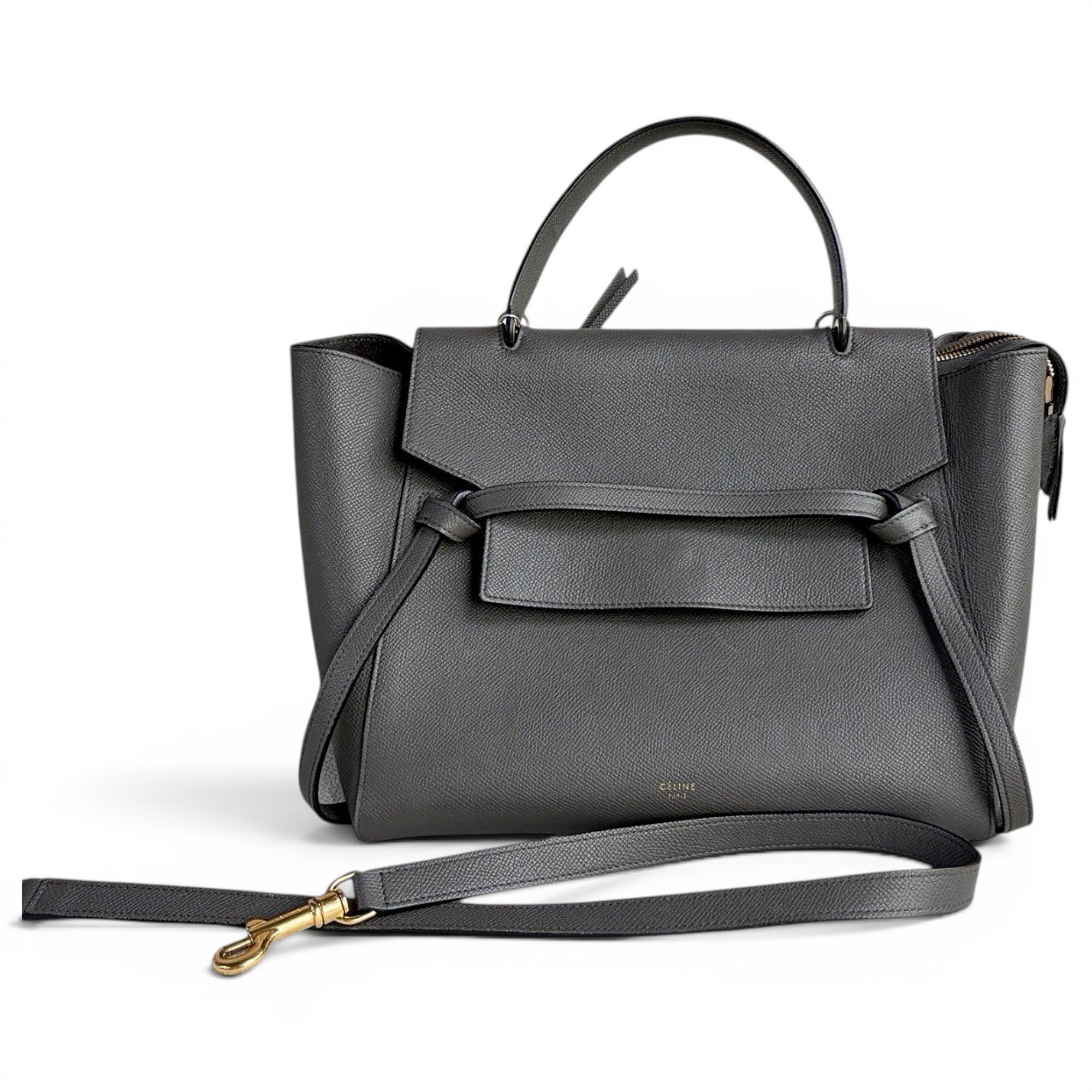 Belt leather handbag