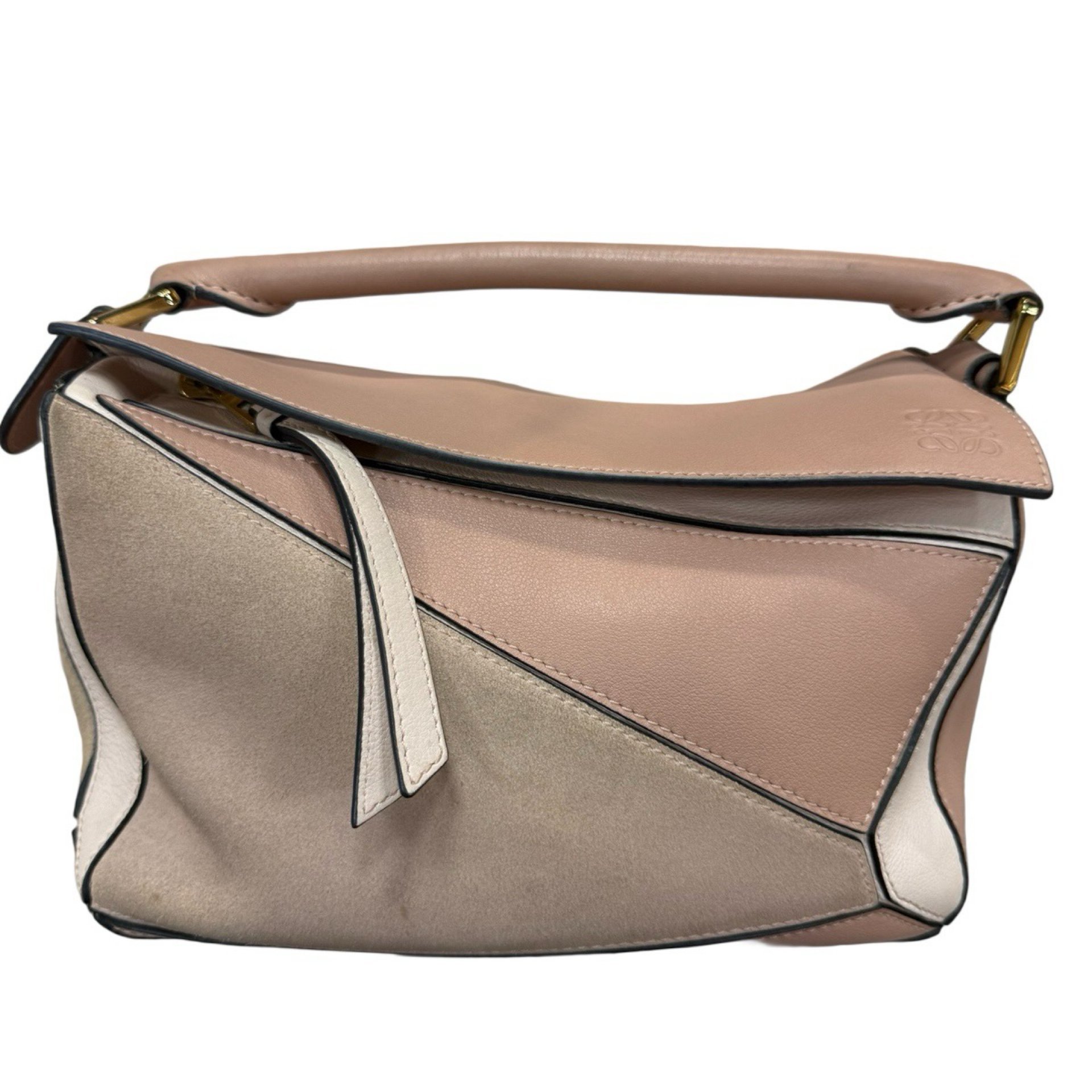 Puzzle leather handbag